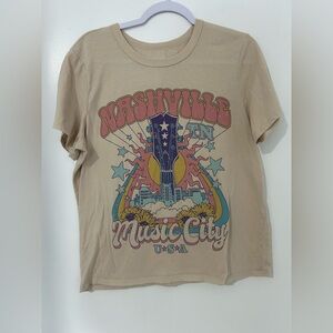 Zoe + Liv Nashville Music‎ City Tee - Beige